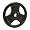 TKO Olympic 5 lb. Rubber Tri-Grip Plate