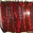 Home Decor-2 Organza Red Embroidered Sari Curtains Drapes Panel 92" Tabs