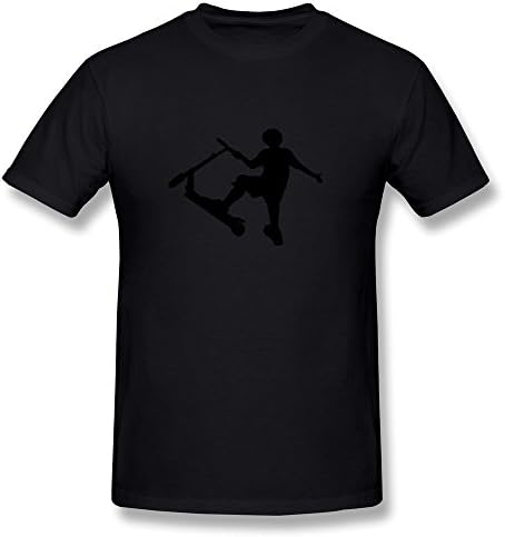 NewZoX Men's Stunt Scooter T-Shirt Black US Size L