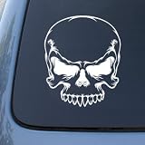 Skull Tribal Head - Car, Truck, Notebook, Vinyl Decal Sticker #2636 | Vinyl Color: White