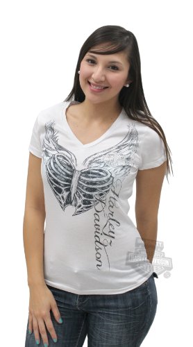 Harley-Davidson Womens Night Stalker Rib Cage Heart2 Shirt