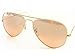 Ray-Ban Aviator Large Metal Sunglasses Arista/Crystal Pink Silver Mirror, L