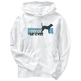 Hoodie Mens White  FRIENDS FUR - EVER - Coonhound  Dogs