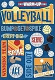 Cardstock Stickers 5.5X9-Volleyball Bump-Set-Spike