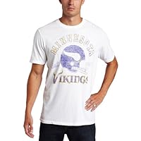 NFL Men's Minnesota Vikings Heather Vintage Short Sleeve Crew