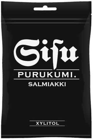 2 Bags X 44g of Leaf Sisu Classic Salmiakki Salmiak Xylitol Chewing Bubble Gum