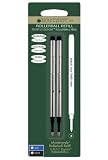 Monteverde Rollerball Refill to Fit Dupont Rollerball Pens, Fine Point, Black, 2 per Pack (T222BK)