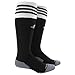 adidas Youth Field Sock II Soccer Sock , White/Black , X-Small