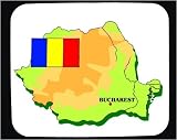 Decorated Mouse Pad with international, Romania, Bucharest