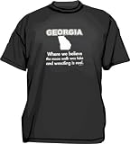 GEORGIA STATE MOTTO Where We Believe The Moon Walk Was Fake And Wrestling Is Real Kids T Shirt 2T thru Youth XL
