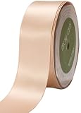 May Arts 1-1/2-Inch Wide Ribbon, Champagne Satin