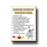 English Bulldog Property Laws Fridge Magnet No 3