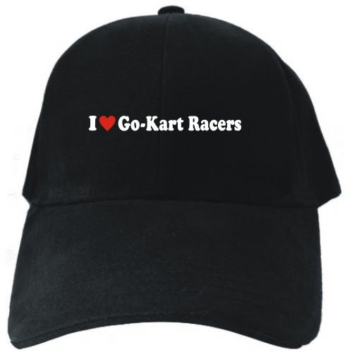 I love Go-Kart Racers Black Baseball Cap Unisex