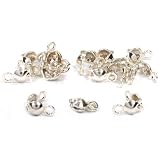 12 Sterling Silver Clamshell Bead Tips Beading Parts