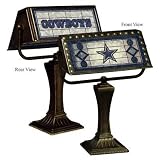 Art-Glass Banker's Lamp-Cowboys