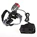 SecurityIng 500 Lumens 4 Modes Headlight Waterproof Headlamp & Bicycle Light + 8.4V 6400mAh Battery Pack + Charger