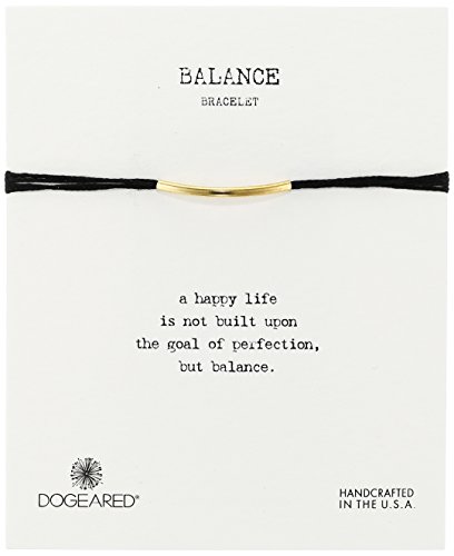 Dogeared Balance Bar Silk Bracelet