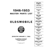 1946 1950 1951 1952 1953 OLDSMOBILE Parts Book List by Oldsmobile