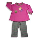 Picture Me - Infant Girls Long Sleeve Pant Set, Fuschia, Multi