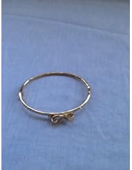 KATE SPADE GOLD PAVE BOW LOVE NOTES BRACELET