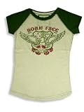 Jade - Girls Short Sleeved Tee, Vanilla, Green