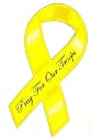 Pray For Our Troops - Car Yellow Ribbon Magnet