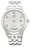Orient Men's Wide-Calendar White Automatic Watch #CEV09001W