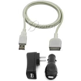 3 pcs USB ActiveSync Charge Kit fits Creative Zen Vision M MP3 Player
