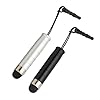 2 x Stylet Mini en Argent et Noir avec Adaptateur 3.5mm pour Les �crans Tactiles de Tablettes et les Smartphones (iPhone, iPad, Samsung, Motorola, LG, HTC, Blackberry)