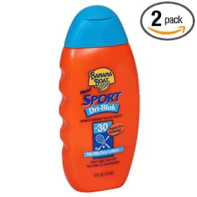 Banana Boat Sport Dri-Blok Advanced AvoTriplex UVA/UVB Sunblock, No Slip Dry Lotion, SPF 30, 6 fl oz (177 ml) (Pack of 2)