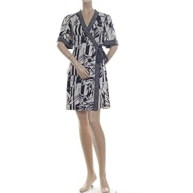 BCBG BLACK JERSEY PRINTED MINI WRAP DRESS NEW XSP