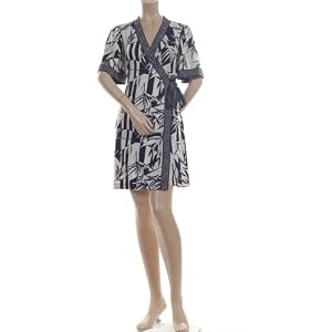 BCBG BLACK JERSEY PRINTED MINI WRAP DRESS NEW XSP