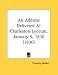 Books : An Address Delivered At Charleston Lyceum, January 5, 1830 (1830)