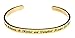 Kendasun Jewelry The Love Between A Mother and Daughter Knows No Distance Inspirational Messaged Cuff Bracelet Bangle (Gold tone)