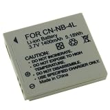 Canon NB-4L NB4l High Capacity Li-Ion Battery For Powershot SD200 SD300 SD400 SD450 Digital IXUS 30 40 50 IXUS 60 65