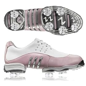 Buy Adidas 2008 Ladies Tour Metal II Golf Shoes - Running White Metallic Silver Pale Pink - 737920 by adidas