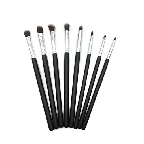 Professional Cosmetic Makeup Eye Brush Set - Eyeshadow Eyeliner Blending Crease Kit - 8pcs Essential Makeup Brushes - Pencil, Shader, Tapered, Definer - Last Longer, Apply Better Makeup