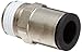 Legris 3175 56 14 Nickel-Plated Brass Push-to-Connect Fitting, Inline Connector, 1/4