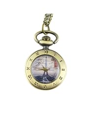 Youyoupifa Wholesale 5pcs/lot Bronze Retro Design Dial Open-face Quartz Pocket Watch #NBW0PX7698-CO3