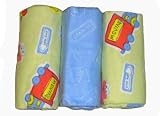 Sesame Beginnings Away We Go Flannel Blankets 3-pk.