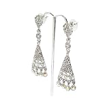 Aurore Boreale Silver Chandelier Victorian Crystal Drop Earrings Fashion Jewelry