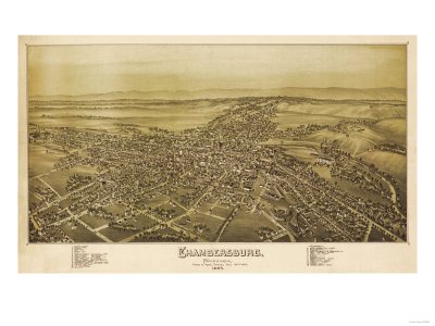 Chambersburg, Pennsylvania - Panoramic Map