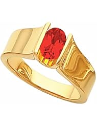 18K Yellow Gold Ruby Ring -- LIFETIME WARRANTY