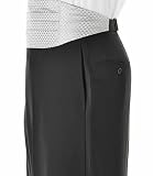 Black Plain Front Tuxedo Trousers