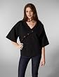 Paper Denim & Cloth Leather Button Sweatshirt in Black