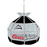 Trademark Coors Light 16-Inch Stained Glass Tiffany Lamp
