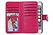 Valentoria iPhone 8Plus iPhone 7Plus Wallet Case, Leather Wallet Case Magnetic Detachable Slim Back Cover Card Holder Wrist Strap(iPhone 7 Plus, Hot Pink)
