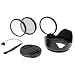 6-teiliges Delamax 58mm Zubeh�r-SET f�r Canon PowerShot SX30 IS - UV-Filter, Polfilter, Adapter-Tubus, Objektivdeckel, Halteband, Sonnenblende