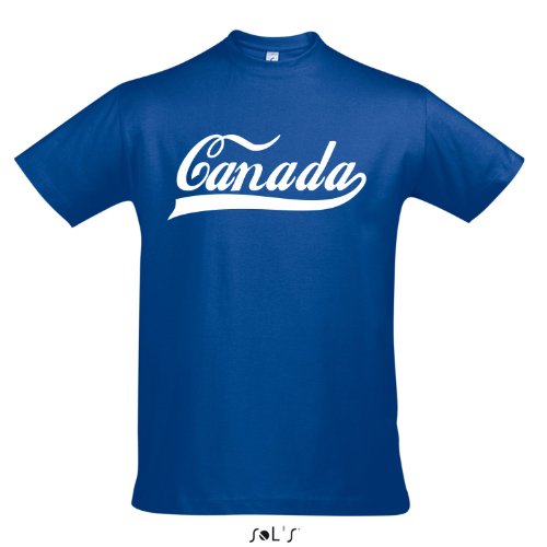 T-Shirt – Canada Oldschool Kanada LÄNDERSHIRT EM / WM FAN Trikot S-XXL , Royal blue – weiß , M
