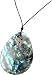 Abalone Pendant with Free Black Silk Cord - Gems Couture